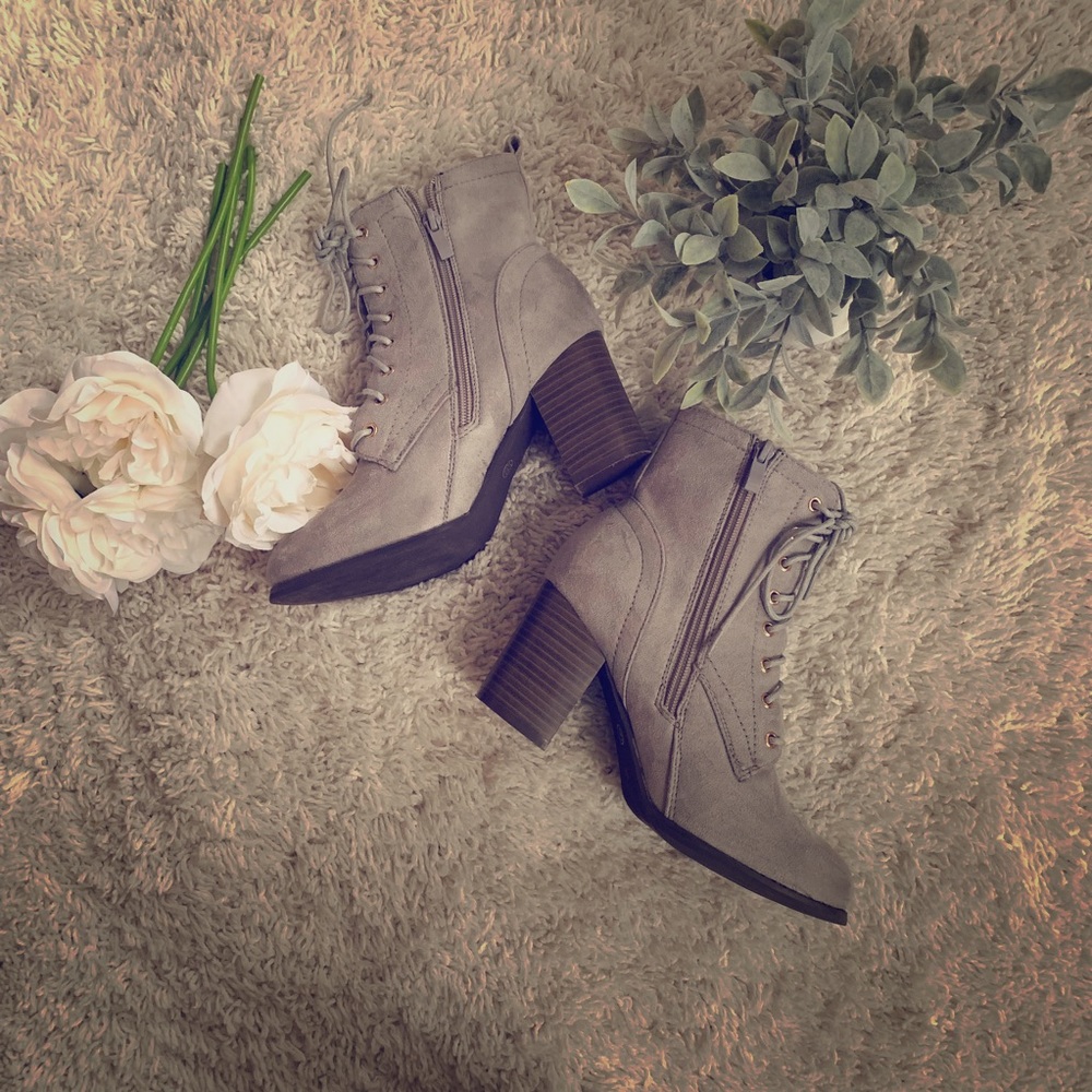 Gray JC ankle boots